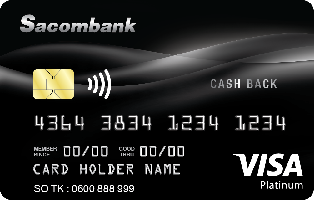 Thẻ tín dụng Sacombank Visa Platinum Cashback