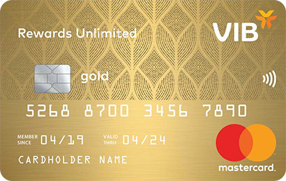 Thẻ tín dụng VIB Rewards Unlimited - Moneytory