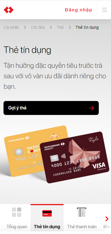 Hướng dẫn mở thẻ tín dụng Techcombank qua website-finpedia